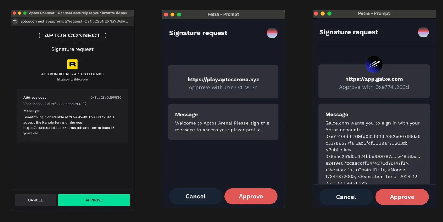 Figure 2: Sign in with Aptos